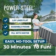 thumbnail image 6 of Bestway Power Steel 31’4" x 16' x 52” Metal Frame Above Ground Pool, Gray, 6 of 10