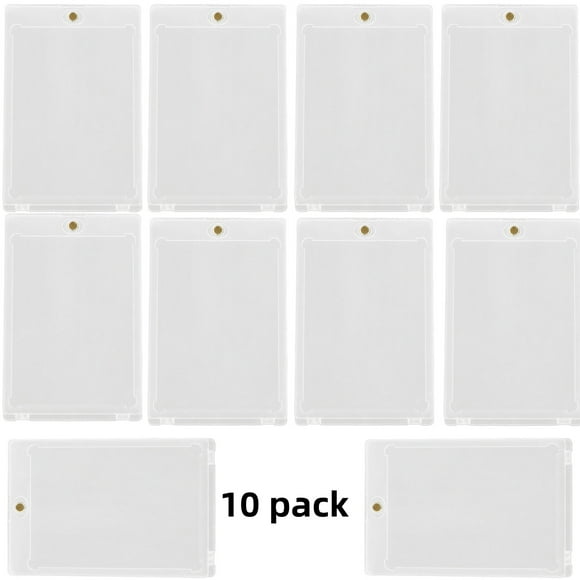 10ct Magnetic Card Holder, 35pt One Touch Card Holder, U-V Protectors Hard Plastic for Trading Cards, Magnet Case, Sports, Game, Football, Baseball Cards Holder
