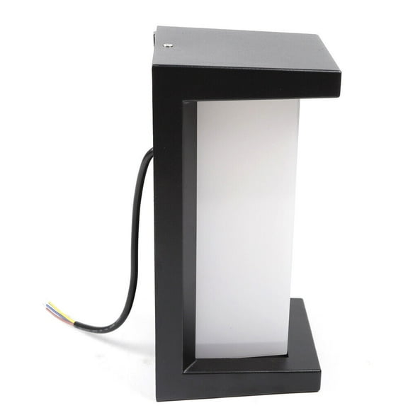 Outdoor Wall Porch Lights, Modern Waterproof Aluminum LED Wall Sconce Exterior Light Fixture 18W for Outdoor Garden Indoor Hallway Yard (Black)