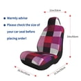 thumbnail image 2 of Car Seat Covers Are Protected From Dust And Spillage And Elastic Straps Are Easy To Install For Easy Car Suv Truck Delivery Palevioletred Buffalo Plaid Check Tartan Scotland_2 1, 2 of 8