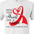 thumbnail image 4 of Inktastic Show Your Heart Some Love Heart Health Awareness Month T-Shirt, 4 of 5