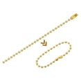 thumbnail image 4 of Uxcell 50pcs Cadenas de Bolas de 4 Pulgadas 2.4mm Dia Conector de Bola de Metal, Dorado, 4 of 7