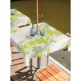 thumbnail image 2 of Outdoor Tablecloth with Umbrella Hole for Patio/Picnic/Party/Camping, Green Yellow Floral Waterproof Table Cloth Square Cover Washable, Modern Abstract Art Flowers Aesthetic (54"x 54"), 2 of 9