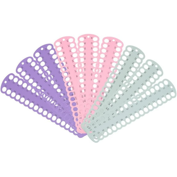 9Pcs Embroidery Thread Organizer Cards 3 Colors Plastic Floss Bobbin 37 Positions Stitch Per Bobbin