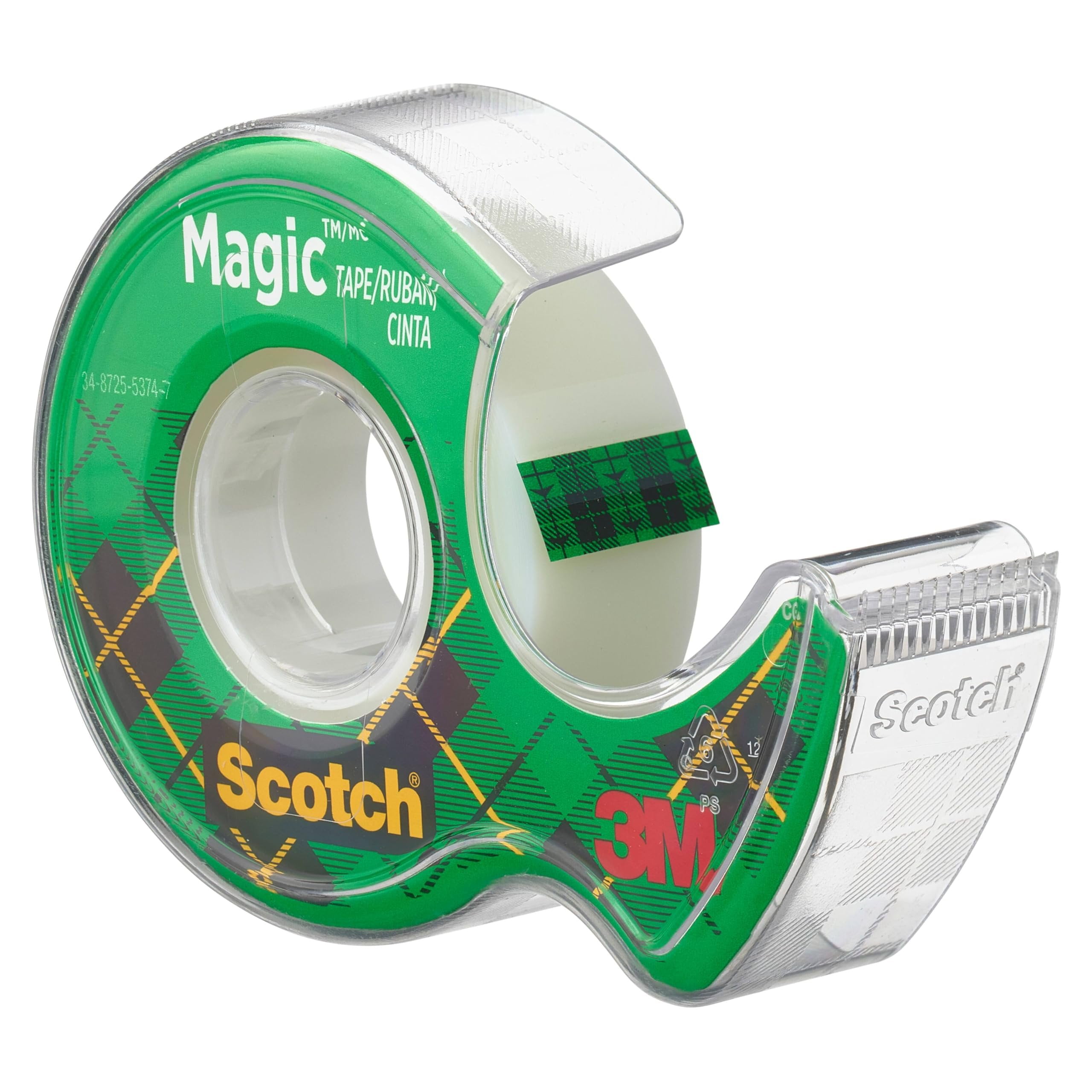 Scotch Magic Tape - Invisible, Writable, Photo Safe - 12 Pack, 3/4â€ x 650â€