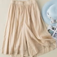 thumbnail image 4 of CAIVO Women Loose Wide Leg Capri Shorts High Waist Summer Casual Flowy Cropped Shorts Soft Lightweight Beach Short Classic Outdoor Work Solid Color Bottoms, 4 of 4