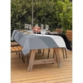 thumbnail image 3 of Outdoor Tablecloth with Umbrella Hole for Patio/Picnic/Party/Camping, Grey Black Geometric Waterproof Table Cloth Rectangle Table Cover Washable, Modern Abstract Lines Color Blocks (52"x 70"), 3 of 8