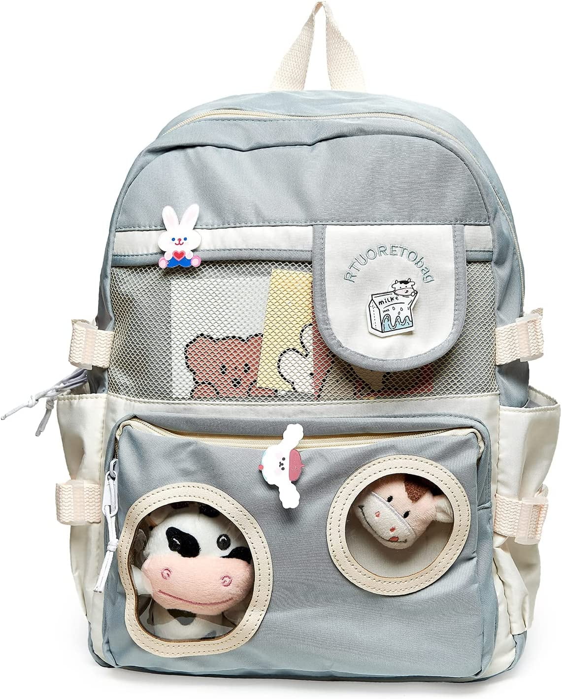 Kawaii Aesthetic Laptop Backpack - 15.6 Inch, Water-Resistant, With Cute Pendant Accessory - View #4