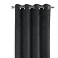 thumbnail image 3 of Curtain Panel 2pcs Set 54"W X 84"L Grommet Bedroom Kitchen Velvet Grey, 3 of 6