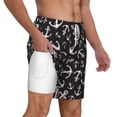 thumbnail image 2 of Balery Anchors Mens Swim Trunks Swim Shorts for Men Quick Dry Inseam Beach Shorts with Compression Liner Pocket-Medium, 2 of 9