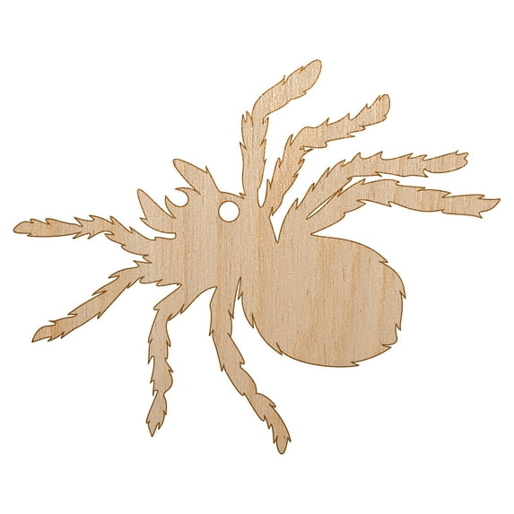Tarantula Spider Solid Wood Holiday Christmas Tree Ornament Unfinished DIY Pre-Drilled Craft