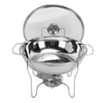 thumbnail image 1 of Round Food Warmer Set, Stainless Steel Buffet Server with Fuel Can for Banquets Dish Continuous Heating and Insulation, 1 of 7
