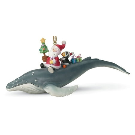 Tropical Fish Christmas Ornaments Cape Shore Santa Riding Humpback Whale Tropical Christmas Ornament Resin ()