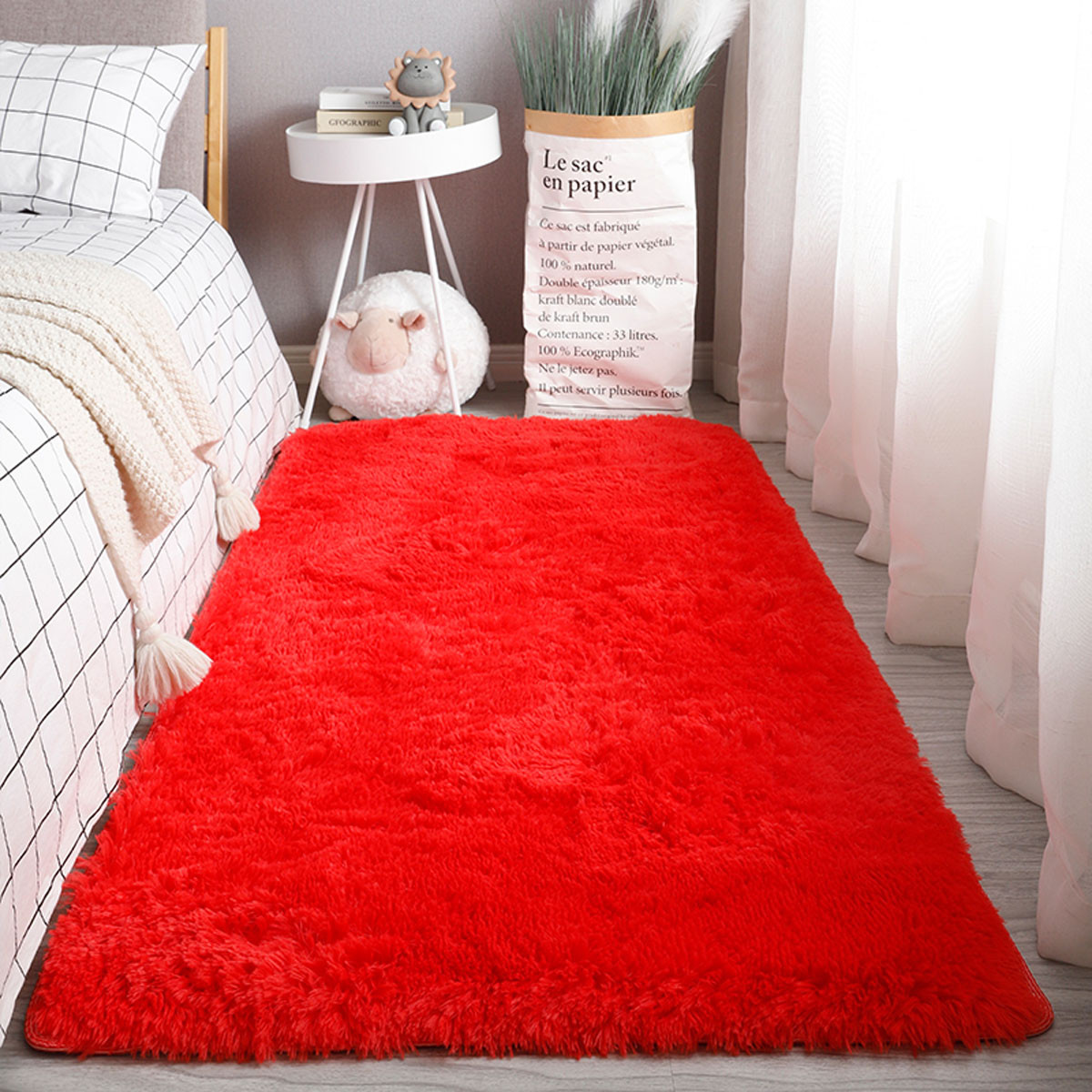 Guvpev Ultra Soft Area Rug For Bedroom,Fluffy Shaggy Rugs For Living