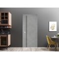 thumbnail image 5 of Slab Barn Door Panel 24 x 96 inches | Planum 0016 Concrete with Frosted Glass | Sturdy Finished Interior Doors | Pocket Closet Sliding, 5 of 6