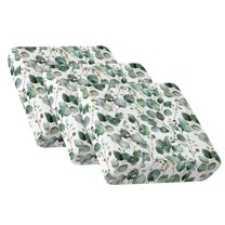 COEQINE Couch Cover Stretch Spandex Fabric Sofa Seat Cover Sets Seat Cushion Slipcover Pet Friendly Dog Couch Cushion Slipcover for Pets, Kids, 3 Pieces, Eucalyptus Leaf