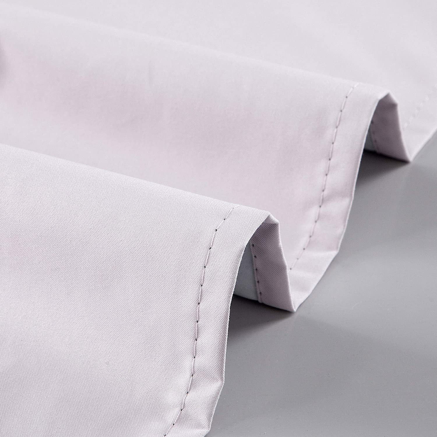 Rooney Luxury Light Pink Solid Print Grommet Blackout Curtains, 52” x 84” (2 Panels)