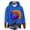 Blue#25, variant on Oversize Hoodies for Women Fleece Lining Thanksgiving Turkey Drawstring Pullover Hooded Sweatshirts Tops Womens Casual Thanksgiving Print Long Sleeve Loose Hooded Sweatshirt Fall Winter
