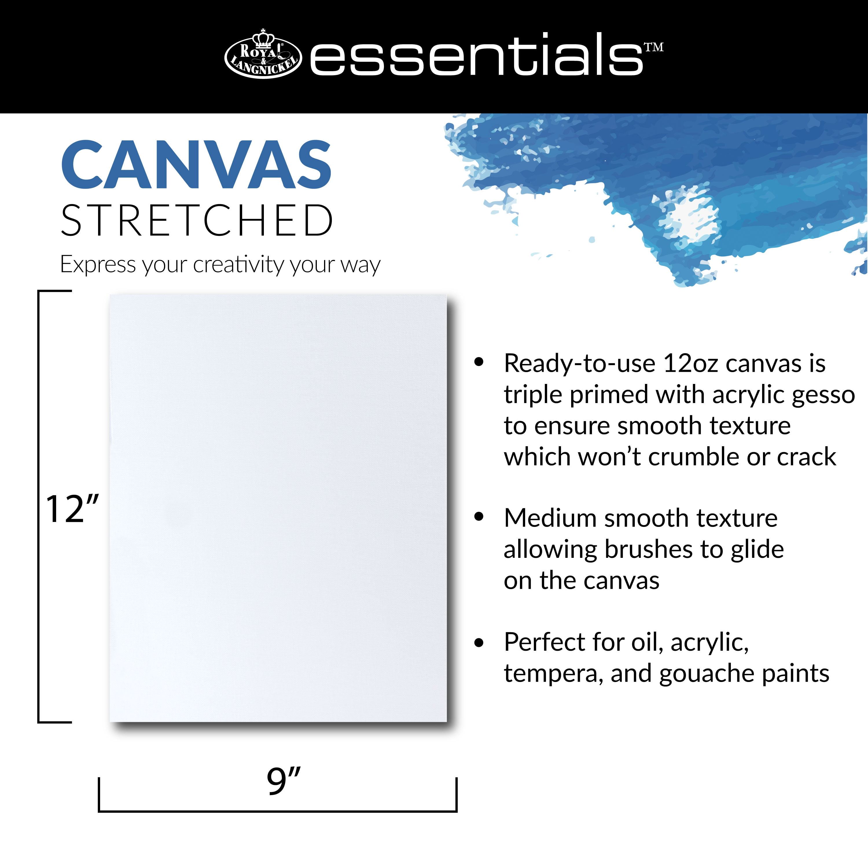Canvas Panels 9X12 12-Pack Us Art Supply — TCP Global