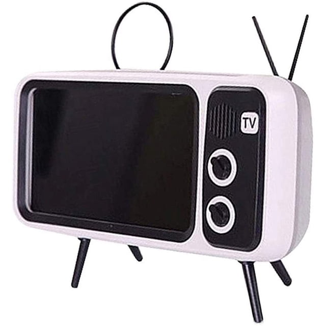Haut-parleurs Bluetooth Style Rétro Support TV, Support de Bureau Dessin Animé, Universel