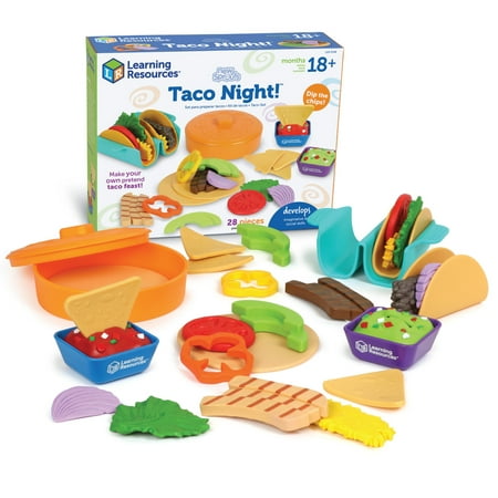 Learning Resources New Sprouts Taco Night, Play Food Set Kids Kitchen Accessories, Ages 18 Months +