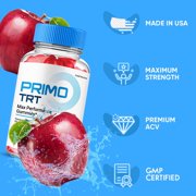 Primo TRT Gummies, Advanced Formula, Prime TRT Supplement All Natural Formula, Maximum Strength (3 Pack)