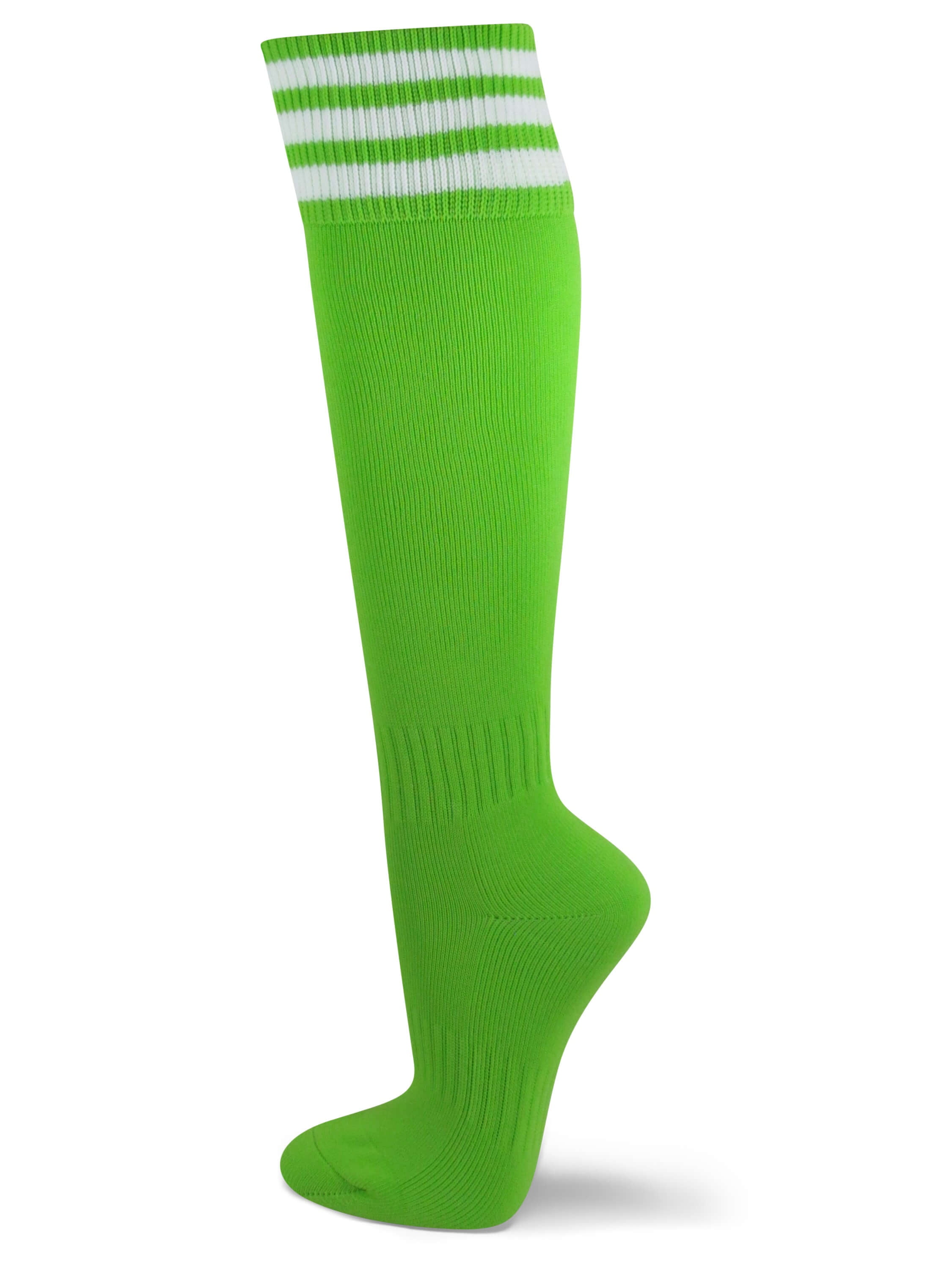 Couver Unisex Knee High Triple Stripe Youth Athletic Nylon Soccer Tube