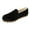 Black, variant on Women's Genuine Suede Moccasin Slippers Shoes with Soft Sole Indoor/Outdoor
