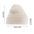 thumbnail image 2 of Gorro unisex tejido | Gorro de invierno con hilo elástico de color liso | Tocado casual suave y cálido para actividades al aire libre | 1 pieza ajusta 22-23" de circunferencia, 2 of 3