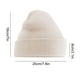 thumbnail image 2 of Gorro unisex tejido | Gorro de invierno con hilo elástico de color liso | Tocado casual suave y cálido para actividades al aire libre | 1 pieza ajusta 22-23" de circunferencia, 2 of 3