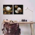 thumbnail image 2 of Stupell Industries Dark Cotton Flowers Botanical & Floral Painting Black Framed Art Print Wall Art, 17 x 17, Set of 2, 2 of 9
