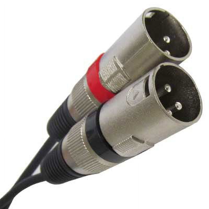 Seismic Audio  Pair of Dual XLR Male to Dual RCA Male 5' Patch Cable Patch Cable - SAXFRM-2x5-2Pack