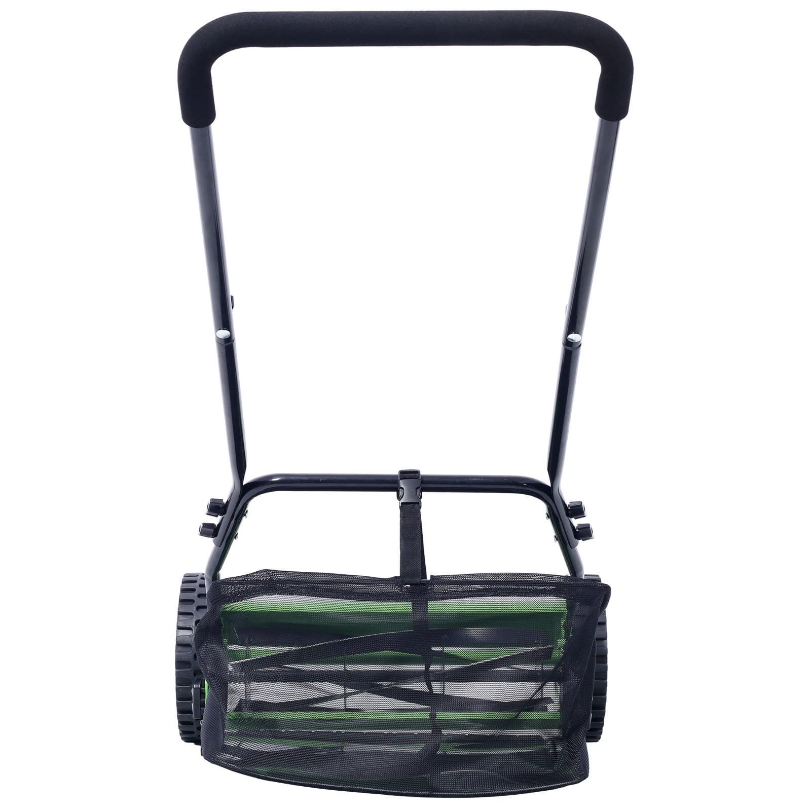 14" 5-Blade Push Reel Lawn Mower with Grass Catcher - Manual Eco-Friendly Lawn Mower