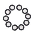 thumbnail image 1 of EeaseCA 10PCS 11.6mm Inner Diameter Faucet With Mesh Rubber Gasket Anti-blocking Filter Metal Hose Coupling Filter Washers For Water Tap Use(Black), 1 of 8