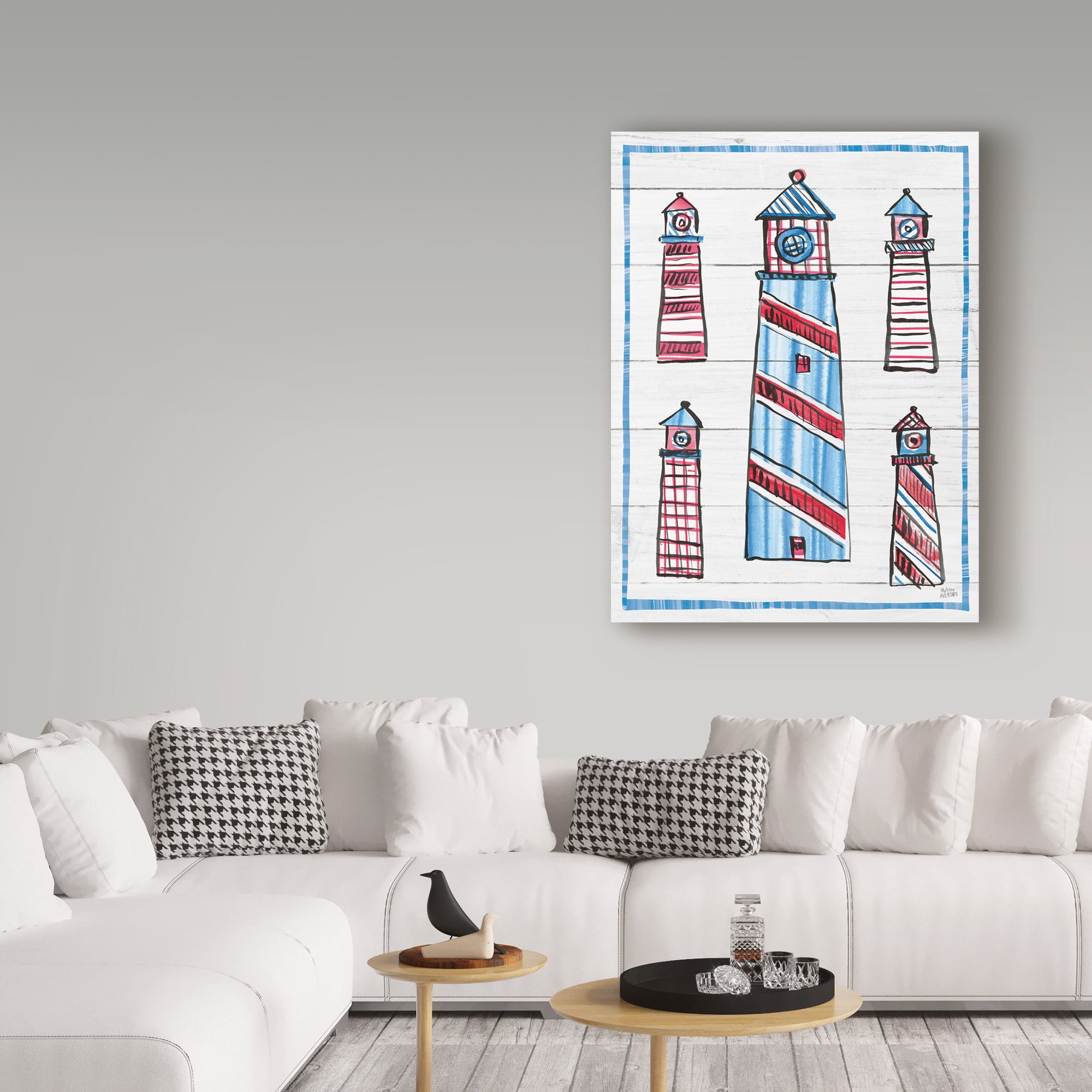Trademark Fine Art 'Coastal Americana II Shiplap' Canvas Art by Melissa Averinos