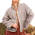 thumbnail image 1 of Parkas de manga larga para mujer, chaquetas acolchadas cálidas para mujer, chaqueta acolchada de manga larga con estampado floral, abrigos con bolsillos, blusa para mujer, 1 of 6
