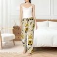 thumbnail image 5 of Uemuo Gnomes Bees And Sunflowers Pattern Women's Wide Leg Palazzo Lounge Pants with Pockets Light Weight Loose Comfy Casual Pajama Pants-Small, 5 of 9