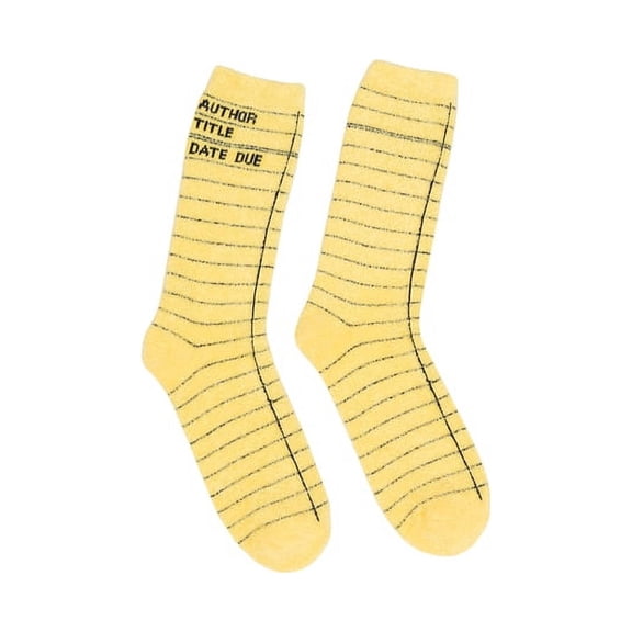 Lib Card Yellow Cozy Sock Lg (Other)