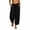 Black, variant on Levmjia Women's High Waisted Wide Leg Pants, Solid Color Drawstring Waist Casual Loose Fit Trousers with Pockets, Summer Beach Vacation Pants for Women
