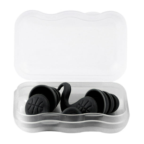Tapones para los oídos para nadadores que mantienen el agua fuera. Excelentes regalos impermeables. Accesorios de natación para Negro