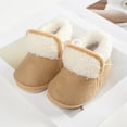 thumbnail image 3 of Unisex Newborn Baby Cotton Booties Non-Slip Sole for Toddler Boys Girls Infant Winter Warm Fleece Cozy Pure Color Shoes, 3 of 9