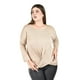 thumbnail image 1 of Blusa con diseño cruzado Roman Fashion /Tallas Extras, 102 (Beige) beige 38, 1 of 5