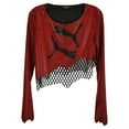 thumbnail image 1 of Pre-Owned Balmain x Puma Rhine stoned Asymmetrical Crop Top in Red Polyester, 1 of 2