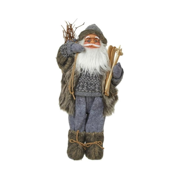 yotijay Santa Claus Christmas Figurine Standing Santa Claus Figure Collectible Realistic Height 45cm