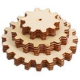 thumbnail image 1 of 15 piezas de engranajes de madera para manualidades infantiles. Rodajas de madera sin terminar para pintar y proyectos creativos. Materiales para manualidades y decoración del hogar., 1 of 7