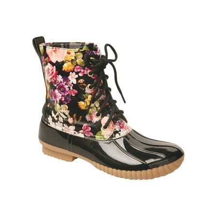 Women's Rosetta Floral Mid-Calf Duck Rain Boots