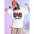 thumbnail image 1 of Camiseta informal con estampado artístico de corazón para San Valentín para mujer, ropa de Año Nuevo, camisetas gráficas, tops para mujer, 1 of 5