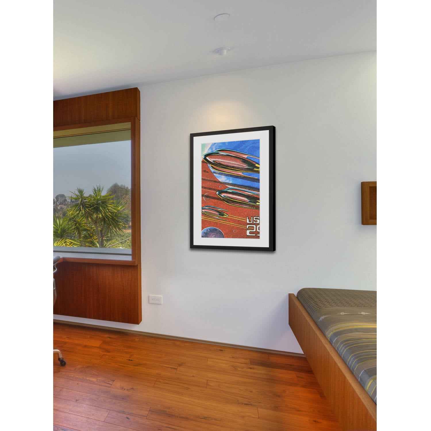 "Rockets in Space" Framed Painting Print