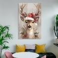 thumbnail image 5 of Christmas Wall Art, Printable Reindeer Still Life Painting, Rustic Christmas Decorative Art, Xmas Picture Print, Vintage Holiday Art Print Poster Canvas Roll, 5 of 8