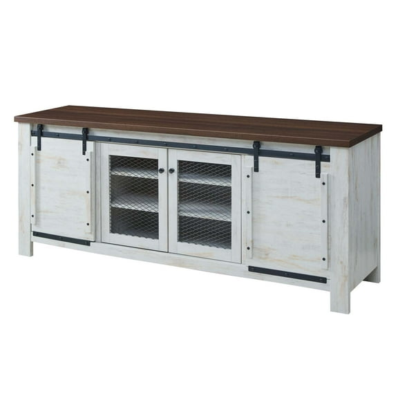 Contemporary Modern Urban Designer Living Dining Kitchen Room Buffet Table Sideboard Media TV Stand, Wood Metal Steel, White
